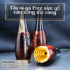 Tẩu xì gà Free size gỗ cán sừng mạ vàng- TBT01