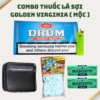 COMBO Thuốc Lá Sợi Drum Blue ( Hộp Cuốn Đen )