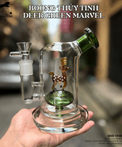 Boong thủy tinh Deer Green Marvel