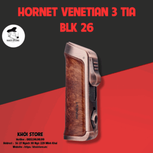 Bật Lửa Khò Xì Gà Hornet Venetian 3 Tia – BLK 26