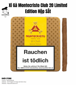 Xì Gà Montecristo Club 20 Limited Edition Hộp Sắt