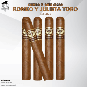 Combo 5 Điếu Cigar Romeo Y Julieta Toro Reserve