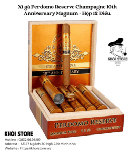 Xì gà Perdomo Reserve Champagne 10th Anniversary Magnum - Hộp 12