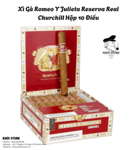 XÌ GÀ ROMEO Y JULIETA RESERVA REAL CHURCHILL – HỘP 10 ĐIẾU CHÍNH HÃNG