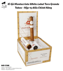 Xì Gà Montecristo White Label Toro Grande Tubos - Hộp 15 điếu Chính Hãng