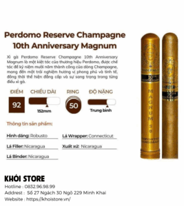 Xì gà Perdomo Reserve Champagne 10th Anniversary Magnum - Hộp 12