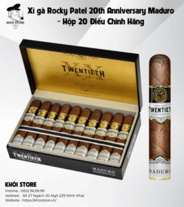 Xì gà Rocky Patel 20th Anniversary Maduro - Hộp 20 Điếu Chính Hãng