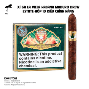 Xì Gà La Vieja Habana Maduro Drew Estate-Hộp 10 Điếu Chính Hãng