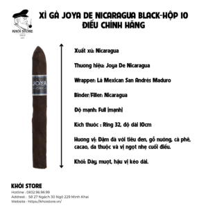 Xì Gà Joya De Nicaragua Black-Hộp 10 Điếu Chính Hãng