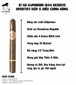 Xì Gà H.Upmann 1844 Reserve Aperitifs-Hộp 6 Điếu Chính Hãng