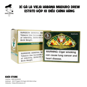 Xì Gà La Vieja Habana Maduro Drew Estate-Hộp 10 Điếu Chính Hãng