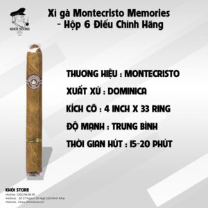 Xì gà Montecristo Memories - Hộp 6 Điếu
