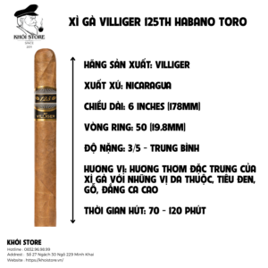 Xì Gà Villiger 125th Habano Toro