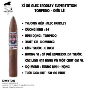 Xì Gà Alec Bradley Superstition Torpedo - Điếu Lẻ