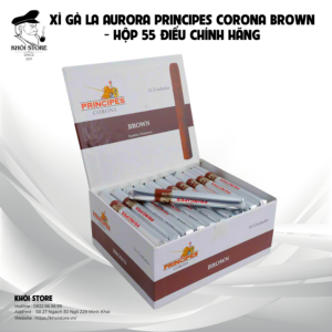 Xì Gà La Aurora Principes Corona Brown - Hộp 55 Điếu Chính Hãng