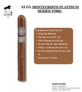 XÌ GÀ MONTECRISTO PLATINUM SERIES TORO 