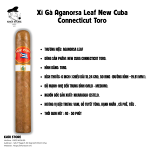Xì Gà Aganorsa Leaf New Cuba Connecticut Toro - Điếu Lẻ