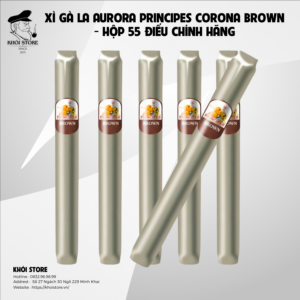 Xì Gà La Aurora Principes Corona Brown - Hộp 55 Điếu Chính Hãng