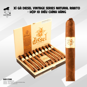 Xì Gà Diesel Vintage Series Natural Rabito - Hộp 10 Điếu Chính Hãng