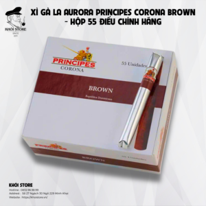 Xì Gà La Aurora Principes Corona Brown - Hộp 55 Điếu Chính Hãng