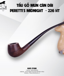 Tẩu Gỗ Mun Cán Dài Peretti’s Midnight - 226 HT