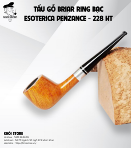 Tẩu Gỗ Briar Ring Bạc: Esoterica Penzance – 228 HT