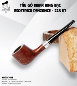 Tẩu Gỗ Briar Ring Bạc: Esoterica Penzance – 228 HT
