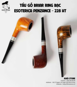 Tẩu Gỗ Briar Ring Bạc: Esoterica Penzance – 228 HT