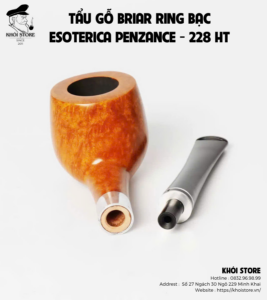 Tẩu Gỗ Briar Ring Bạc: Esoterica Penzance – 228 HT
