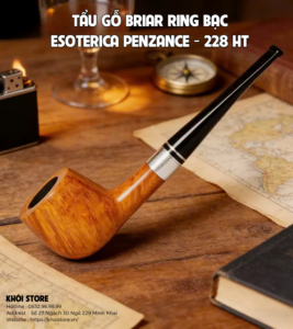 Tẩu Gỗ Briar Ring Bạc: Esoterica Penzance – 228 HT