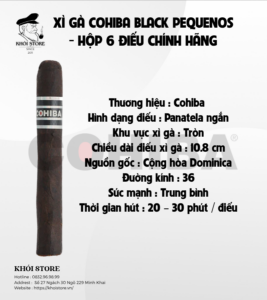Xì Gà Cohiba Black Pequenos - Hộp 5 Điếu Chính Hãng