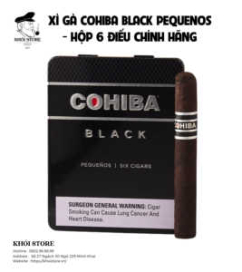 Xì Gà Cohiba Black Pequenos - Hộp 6 Điếu Chính Hãng
