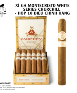Xì gà Montecristo White Series Churchill  - Hộp 10 Điếu Chính Hãng