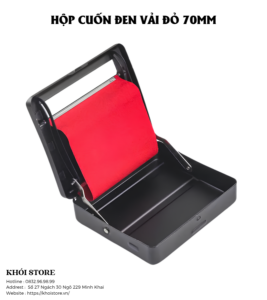 Hộp Cuốn Đen Vải Đỏ 70mm