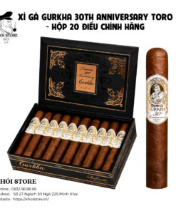 Xì Gà Gurkha 30th Anniversary Toro – Hộp 20 Điếu Chính Hãng
