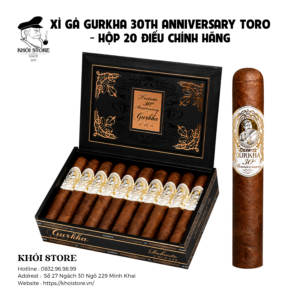 Xì Gà Gurkha 30th Anniversary Toro – Hộp 20 Điếu Chính Hãng