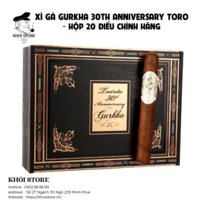 Xì Gà Gurkha 30th Anniversary Toro – Hộp 20 Điếu Chính Hãng