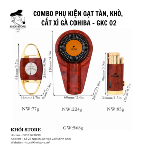 Combo Phụ Kiện Gạt Tàn, Khò, Cắt Xì Gà Cohiba – GKC 02
