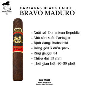 Cigar Partagas Black Label Bravo Maduro