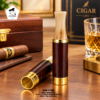 Tẩu Bắt Top Cigar Gỗ Tự Nhiên Bọc Kim Loại Cao Cấp TBT012